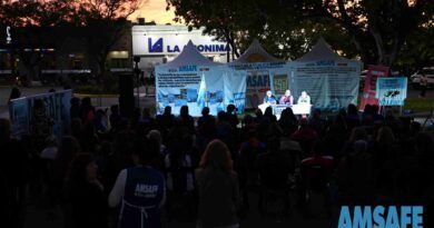 San Jorge recibió la carpa blanca itinerante de AMSAFE